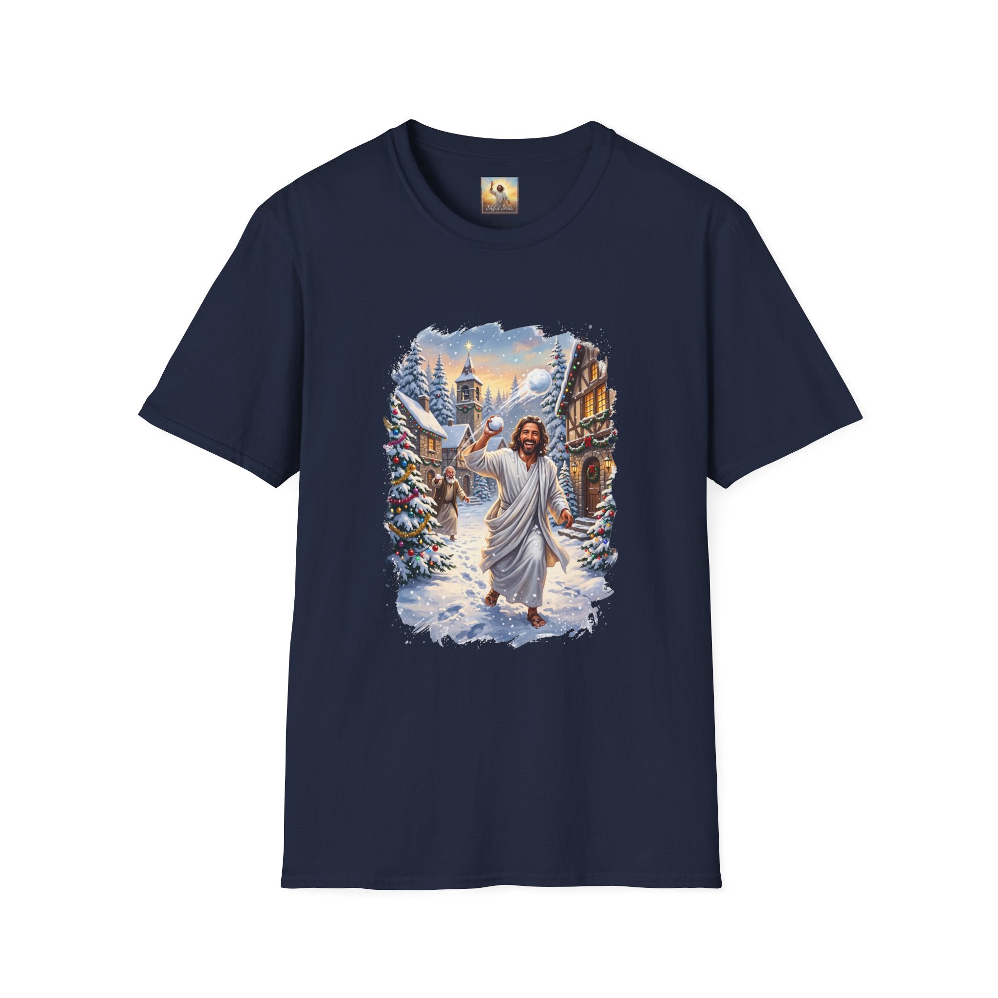 Jesus Snowball Fight Shirt | Funny Christian Christmas T Shirt | Joyful Jesus