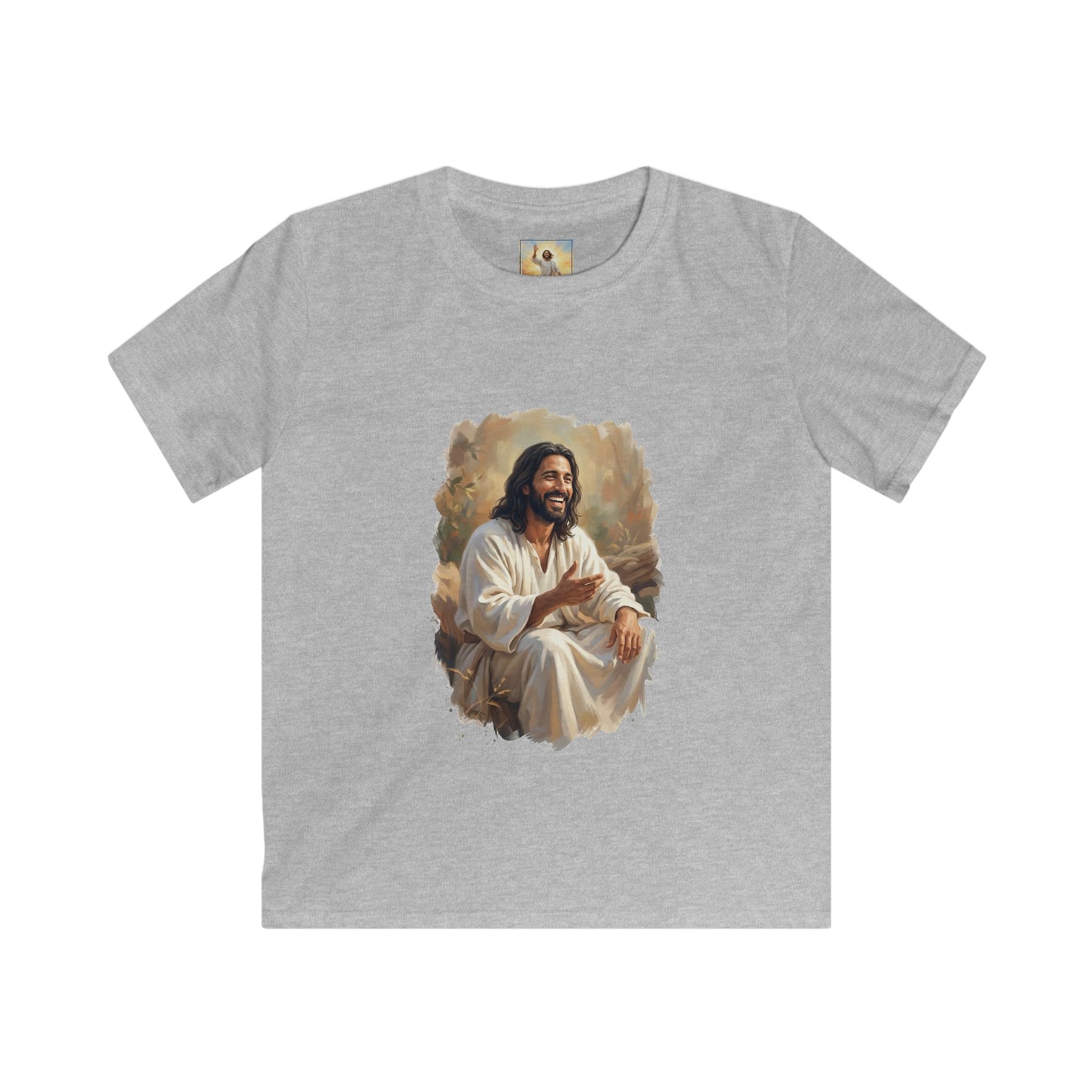 Kids Faith Shirt | Jesus Telling Stories Christian Kids T Shirt | Joyful Jesus