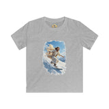 Kids God Shirt | Jesus Snowboarding Christian Kids T Shirt | Joyful Jesus Faith Apparel