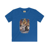 Kids Jesus Hug Shirt | Jesus Embracing a Stranger on Christmas Night Christian Kids T Shirt | Joyful Jesus