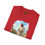 Jesus Mowing Lawn T-Shirt | Jesus with Lawn Mower, Religious Humorous Tee