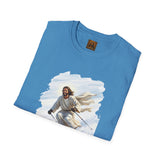 Jesus Shirt | Skiing Jesus Christian Apparel | Joyful Jesus Faith Shirt