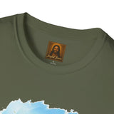 Jesus Mowing Lawn T-Shirt | Jesus with Lawn Mower, Religious Humorous Tee