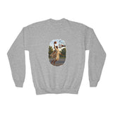 Kids Jesus Dunking Sweatshirt | Jesus Slam Dunk Funny Christian Basketball Kids Crewneck Sweatshirt | Joyful Jesus
