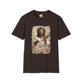 Merry Christmas Jesus Shirt | Laughing Jesus with Holly Christian Christmas T Shirt | Joyful Jesus