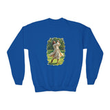 Kids God Sweatshirt | Jesus Playing Golf Christian Kids Crewneck Sweatshirt | Faith Apparel