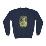 Kids God Sweatshirt | Jesus Playing Golf Christian Kids Crewneck Sweatshirt | Faith Apparel