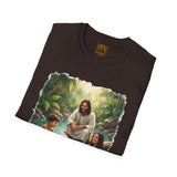 Christian Shirt | Jesus with Baby Otters Funny Christian T Shirt | Joyful Jesus