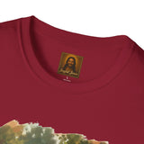 Funny Jesus Shirt | Jesus Playing with Puppies Christian T Shirt | Joyful Jesus