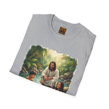 Christian Shirt | Jesus with Baby Otters Funny Christian T Shirt | Joyful Jesus