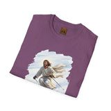 Jesus Shirt | Skiing Jesus Christian Apparel | Joyful Jesus Faith Shirt