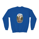 Kids Jesus Dunking Sweatshirt | Jesus Slam Dunk Funny Christian Basketball Kids Crewneck Sweatshirt | Joyful Jesus