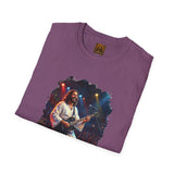 Christian T Shirt | Jesus Playing Guitar at Concert | Joyful Jesus Faith Shirt