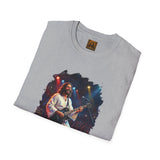 Christian T Shirt | Jesus Playing Guitar at Concert | Joyful Jesus Faith Shirt