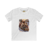 Kids Jesus Christmas Shirt | Sledding with Jesus Christian Christmas Kids T Shirt | Joyful Jesus