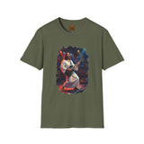 Christian T Shirt | Jesus Playing Guitar at Concert | Joyful Jesus Faith Shirt