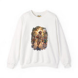 Jesus Basketball Sweatshirt | Jesus Playing Basketball with Kids Christian Crewneck Sweatshirt | Joyful Jesus