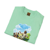 Jesus Easter Egg Roll Shirt, Kids and Jesus Spring Art, Christian Family Tee