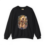 Jesus Basketball Sweatshirt | Jesus Playing Basketball with Kids Christian Crewneck Sweatshirt | Joyful Jesus