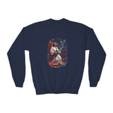 Kids Christian Sweatshirt | Jesus Playing Guitar at Concert Kids Crewneck Sweatshirt | Joyful Jesus Faith Sweatshirt