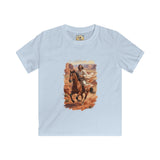 Kids Jesus Shirt | Jesus on Horseback Christian Apparel Kids T Shirt | Joyful Jesus