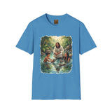 Christian Shirt | Jesus with Baby Otters Funny Christian T Shirt | Joyful Jesus