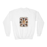 Kids Christmas Jesus Sweatshirt | Snow Angels with Jesus Christian Christmas Kids Crewneck Sweatshirt | Joyful Jesus