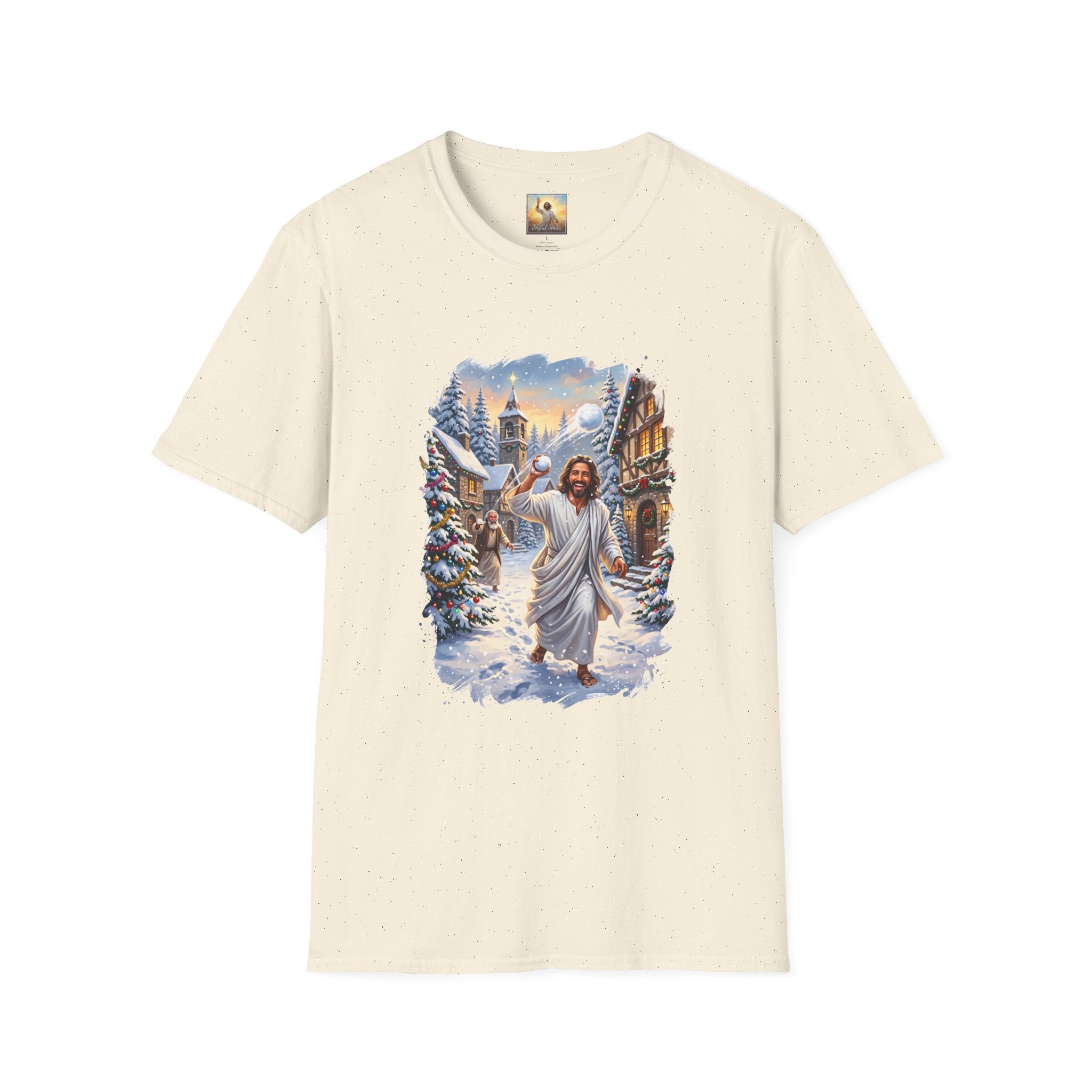 Jesus Snowball Fight Shirt | Funny Christian Christmas T Shirt | Joyful Jesus