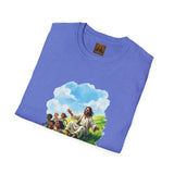 Jesus Easter Egg Roll Shirt, Kids and Jesus Spring Art, Christian Family Tee