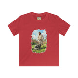Kids Jesus Shirt | Jesus Mowing the Lawn Funny Kids T Shirt | Joyful Jesus