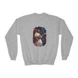 Kids Christian Sweatshirt | Jesus Playing Bass at Concert Kids Crewneck Sweatshirt | Joyful Jesus God Sweatshirt