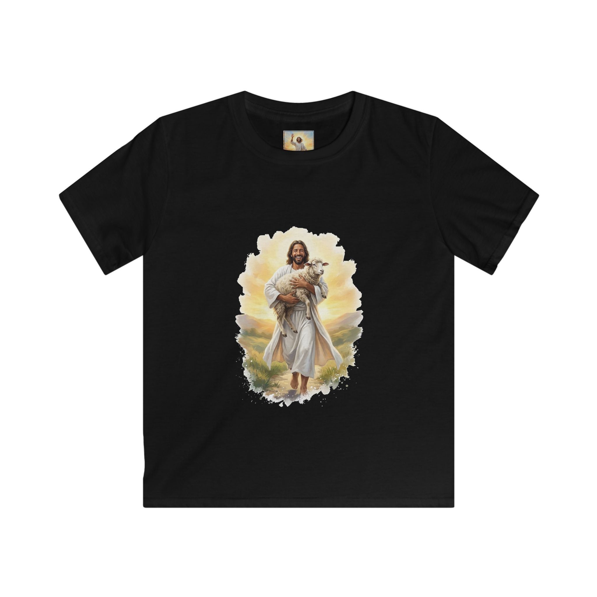Kids Jesus Shirt | Lost Sheep Good Shepherd Christian Kids T Shirt | Joyful Jesus