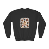 Kids Christmas Jesus Sweatshirt | Snow Angels with Jesus Christian Christmas Kids Crewneck Sweatshirt | Joyful Jesus