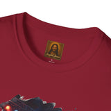 God Shirt | Jesus Playing Drums at Concert Christian T Shirt | Joyful Jesus