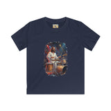 Kids God Shirt | Jesus Playing Drums at Concert Christian Kids T Shirt | Joyful Jesus