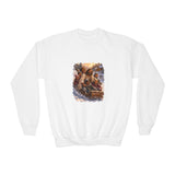 Kids Jesus Christmas Sweatshirt | Sledding with Jesus Christian Christmas Kids Crewneck Sweatshirt | Joyful Jesus