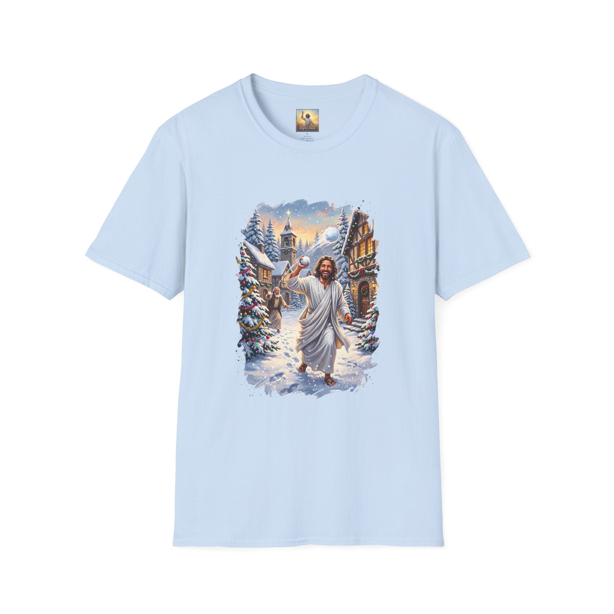 Jesus Snowball Fight Shirt | Funny Christian Christmas T Shirt | Joyful Jesus