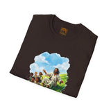 Jesus Easter Egg Roll Shirt, Kids and Jesus Spring Art, Christian Family Tee