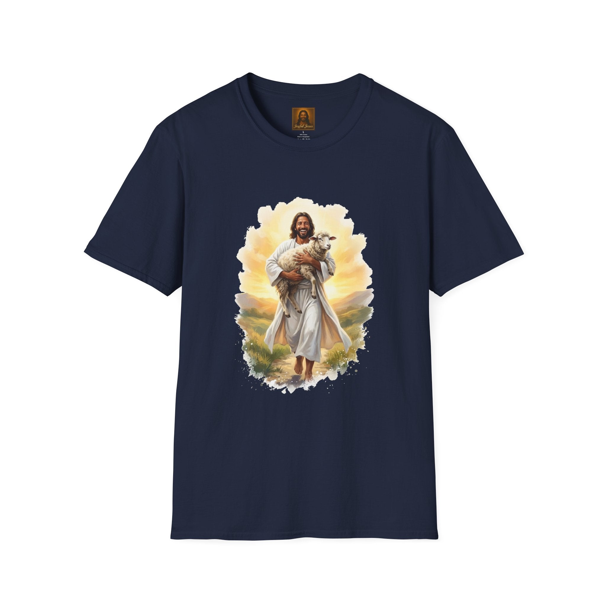 Lost Sheep Jesus Shirt, Good Shepherd Lamb Art, Christian Easter Faith Tee