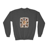 Kids Christmas Jesus Sweatshirt | Snow Angels with Jesus Christian Christmas Kids Crewneck Sweatshirt | Joyful Jesus