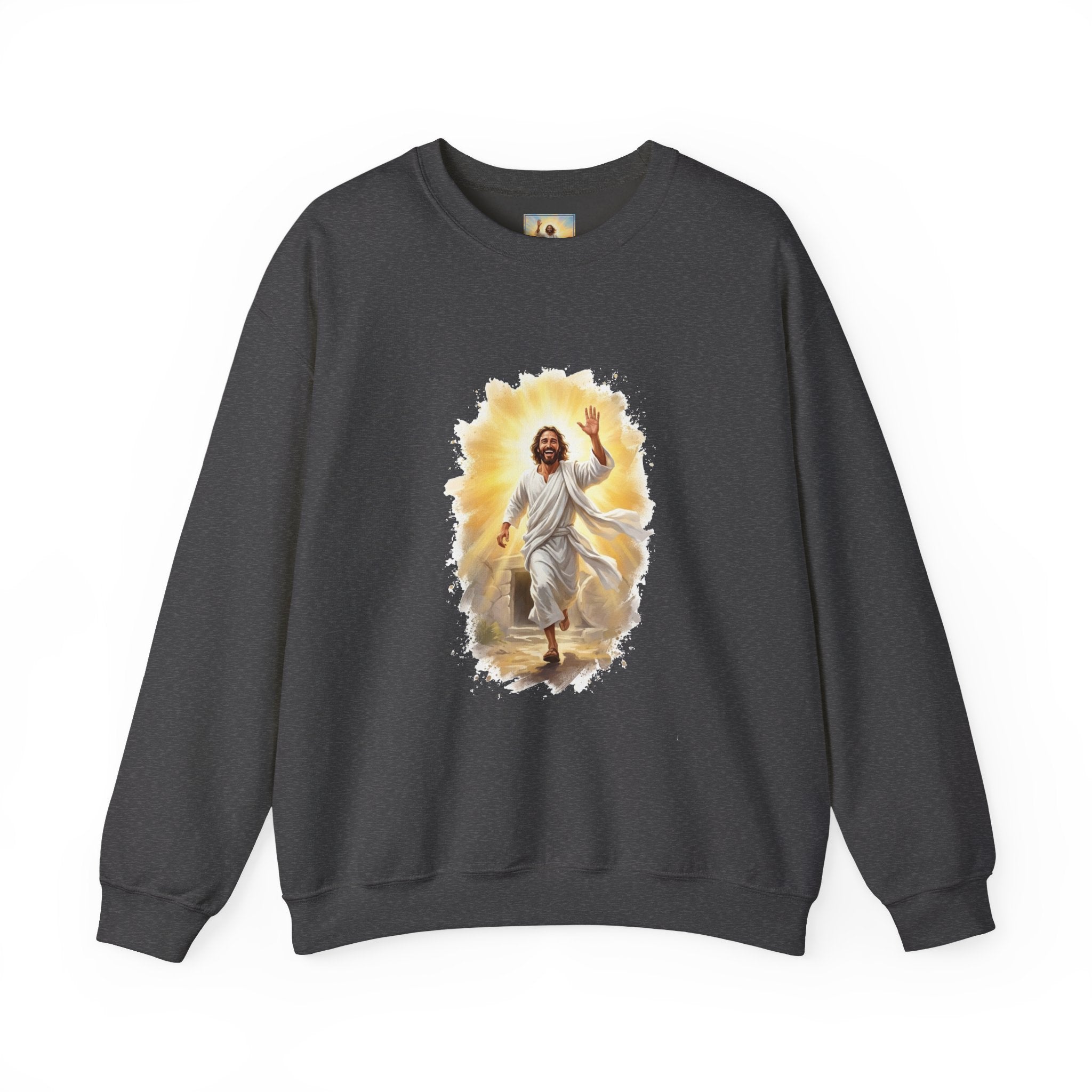 Jesus Sweatshirt | He Is Risen Christian Crewneck Sweatshirt | Joyful Jesus