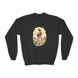 Kids Jesus Sweatshirt | Lost Sheep Good Shepherd Christian Kids Crewneck Sweatshirt | Joyful Jesus