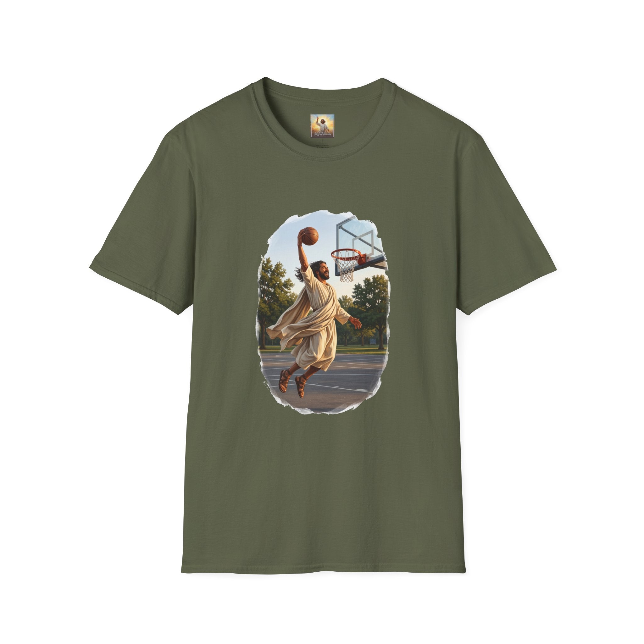 Jesus Dunking Shirt | Jesus Slam Dunk Funny Christian Basketball T Shirt | Joyful Jesus