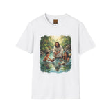 Christian Shirt | Jesus with Baby Otters Funny Christian T Shirt | Joyful Jesus