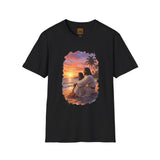Religious Shirt | Jesus on the Beach at Sunset Christian T Shirt | Joyful Jesus