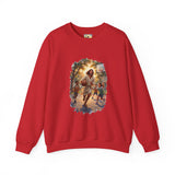 Jesus Basketball Sweatshirt | Jesus Playing Basketball with Kids Christian Crewneck Sweatshirt | Joyful Jesus