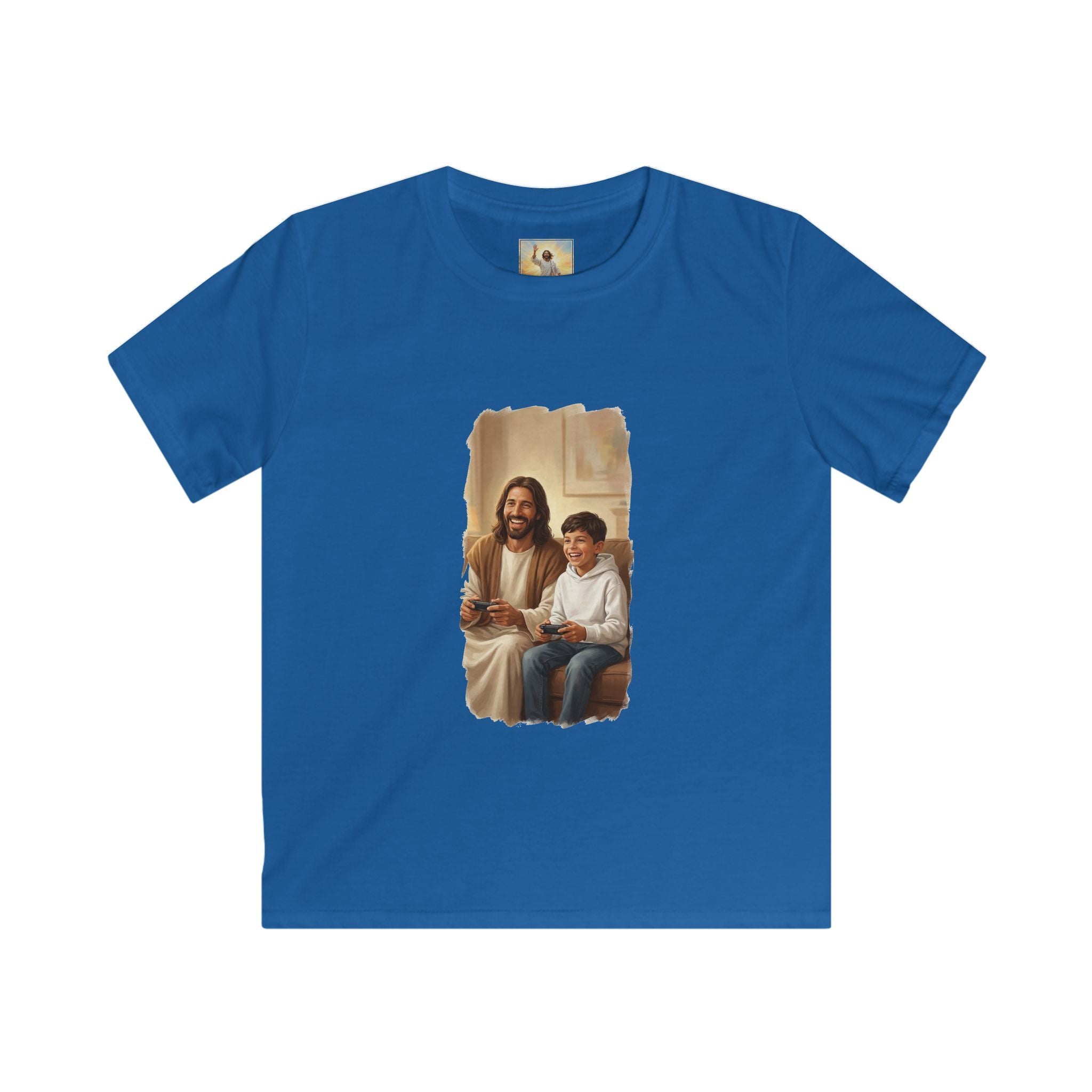 Kids Christian Shirt | Jesus Playing Video Games Funny Jesus Kids T Shirt | Joyful Jesus