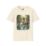 Christian Shirt | Jesus with Baby Otters Funny Christian T Shirt | Joyful Jesus