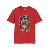 Jesus Santa Hat Shirt | Jesus Down the Chimney with Gifts Funny Christmas T Shirt | Joyful Jesus