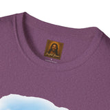 Jesus Painting Easter Eggs Shirt, Joyful Christian Art, Fun Easter Faith Tee